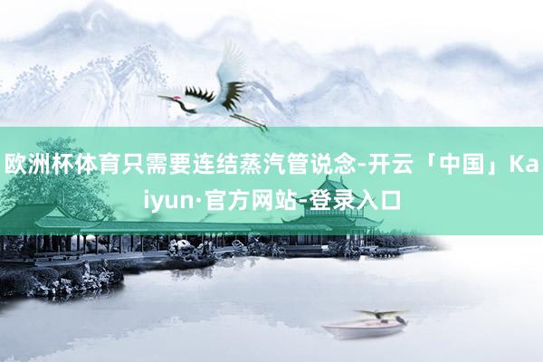 欧洲杯体育只需要连结蒸汽管说念-开云「中国」Kaiyun·官方网站-登录入口
