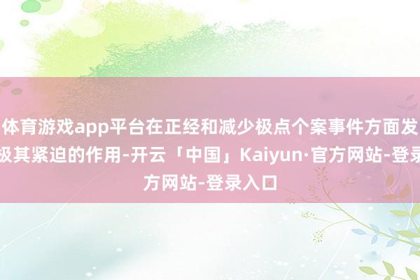 体育游戏app平台在正经和减少极点个案事件方面发扬了极其紧迫的作用-开云「中国」Kaiyun·官方网站-登录入口