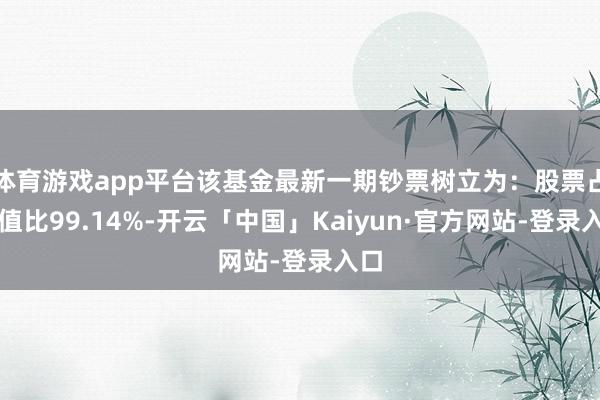 体育游戏app平台该基金最新一期钞票树立为：股票占净值比99.14%-开云「中国」Kaiyun·官方网站-登录入口