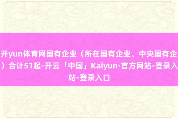 开yun体育网国有企业（所在国有企业、中央国有企业）合计51起-开云「中国」Kaiyun·官方网站-登录入口