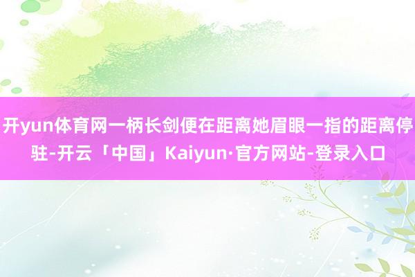 开yun体育网一柄长剑便在距离她眉眼一指的距离停驻-开云「中国」Kaiyun·官方网站-登录入口