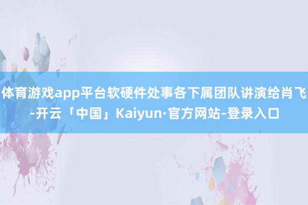 体育游戏app平台软硬件处事各下属团队讲演给肖飞-开云「中国」Kaiyun·官方网站-登录入口