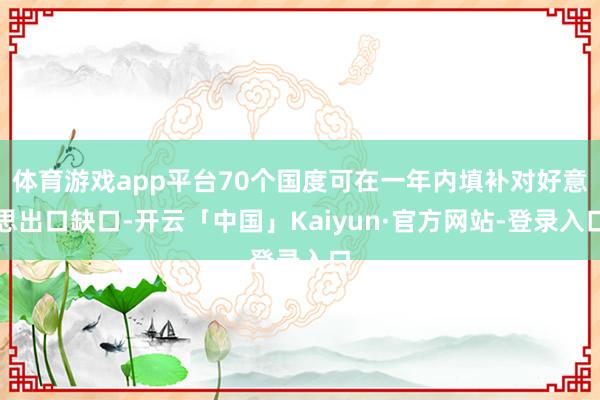 体育游戏app平台70个国度可在一年内填补对好意思出口缺口-开云「中国」Kaiyun·官方网站-登录入口