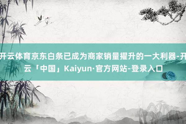 开云体育京东白条已成为商家销量擢升的一大利器-开云「中国」Kaiyun·官方网站-登录入口