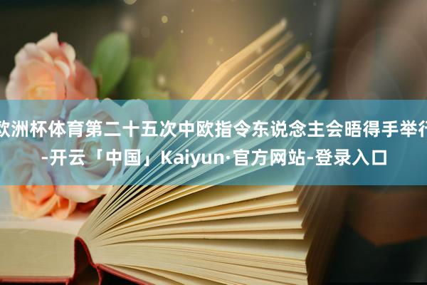 欧洲杯体育第二十五次中欧指令东说念主会晤得手举行-开云「中国」Kaiyun·官方网站-登录入口
