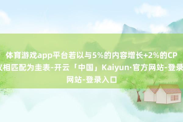 体育游戏app平台若以与5%的内容增长+2%的CPI磋议相匹配为圭表-开云「中国」Kaiyun·官方网站-登录入口